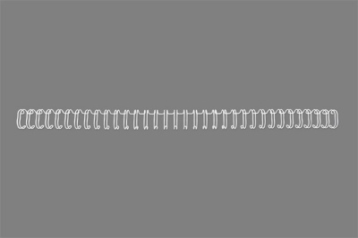 Spirál, fém, 3:1, 6 mm, 55 lap, GBC "WireBind", fehér